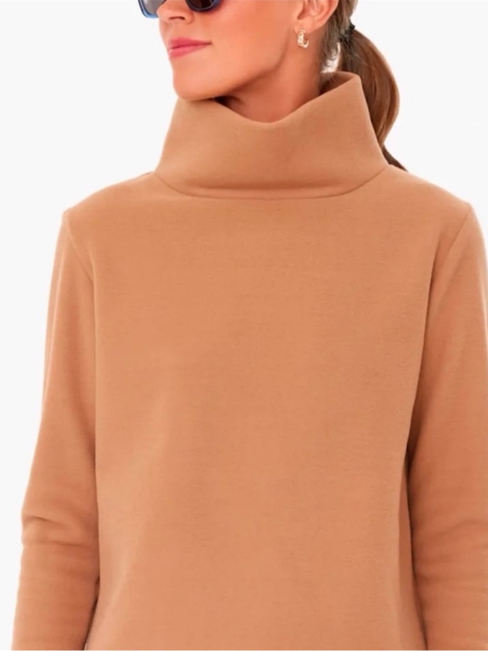 NWOT Kyodan Women's Camel Funnel Neck Pullover